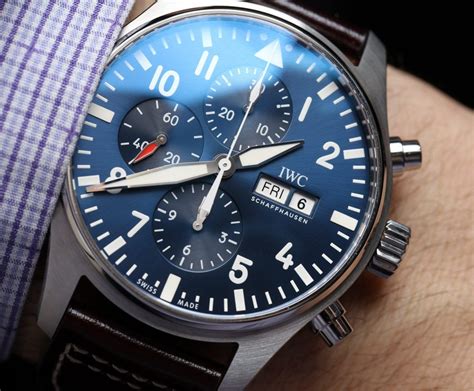 iwc 3777 rg case blue dial brown strap